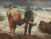 The Drowned is braught on shore Laurits Tuxen